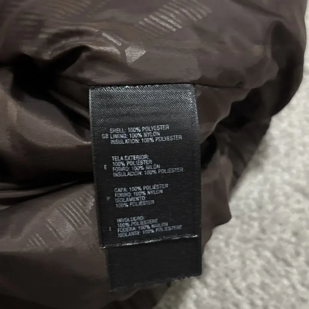 The North Face Men’s Medium Brown Full Zip Quilted Bomber Jacket